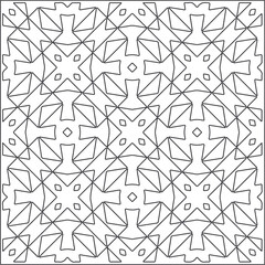  Abstract illustration in Line Art style.Black  pattern for wallpapers and backgrounds. 
