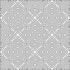  Abstract illustration in Line Art style.Black  pattern for wallpapers and backgrounds. 
