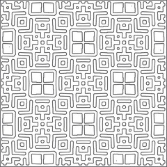  Abstract illustration in Line Art style.Black  pattern for wallpapers and backgrounds. 
