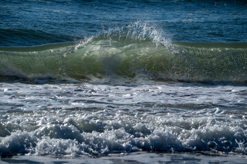 Carolina beach wave breaking