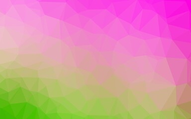 Light Pink, Green vector blurry triangle texture.