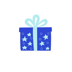 Blue gift box illustration