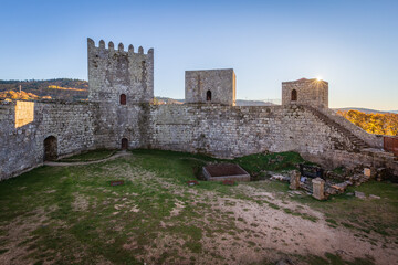 Fototapeta na wymiar Castle of Montalegre, at sunset, Portugal