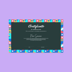 Certificate templates. Modern design diploma or gift certificate. Vector illustrations. flat mosaic