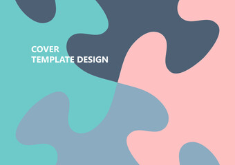 Bright color puzzle, puzzle with place for text. The idea of unity, teamwork. Vector