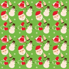 Christmas and new year vector flat illustration. Cute element. Seamless pattern.