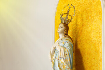Statue of the image of Our Lady of the Immaculate Conception