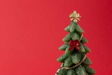 A Christmas tree with a star on it.