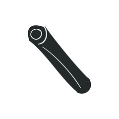 Penne Icon Silhouette Illustration. Pasta Vector Graphic Pictogram Symbol Clip Art. Doodle Sketch Black Sign.