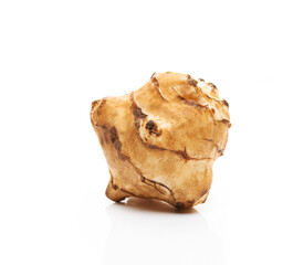 Jerusalem artichoke root isolated on a white background