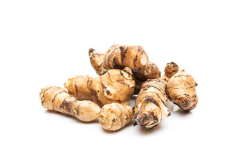 Jerusalem artichoke root isolated on a white background