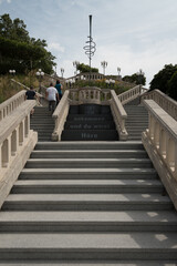 Stone staircase in the baroque Abbey of Melk, Lower Austria.