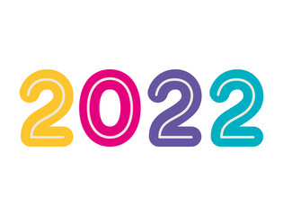 beautiful 2022 year illustration
