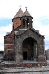 Fototapeta na wymiar Church of the Holy Mother of God (St. Astvatsatsin) at Khor Virap, Armenia
