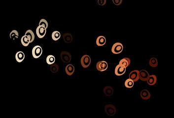 Dark Red vector template with circles.