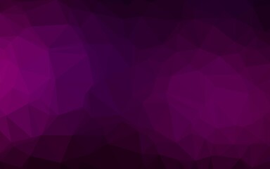 Dark Purple vector shining triangular pattern.
