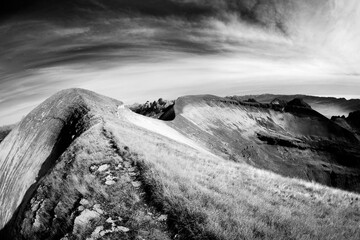 Sunny day on the peak of vette feltrine