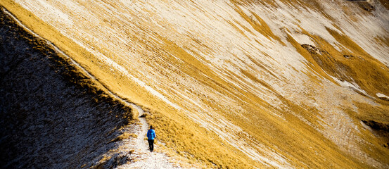 Sunny day on the peak of vette feltrine