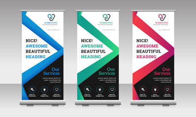 Creative Design Roll-Up Banner Template Download on Adobe Stock.