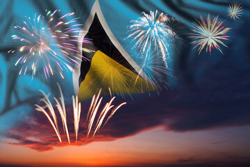 Flag of Saint Lucia for Independence day