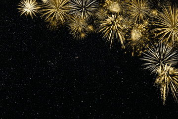 Holiday background with fireworks for your design