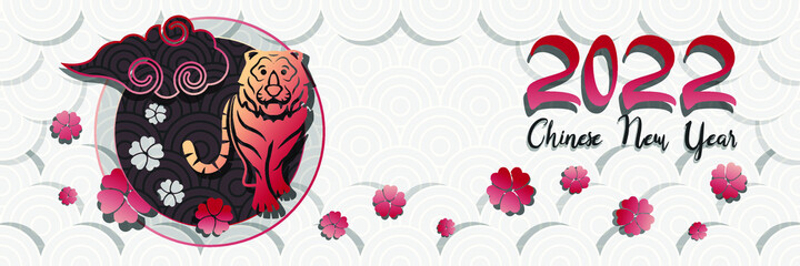 Chinese new year 2022 vector background. Happy new year 2022, Chinese new year, Year of the tiger.
