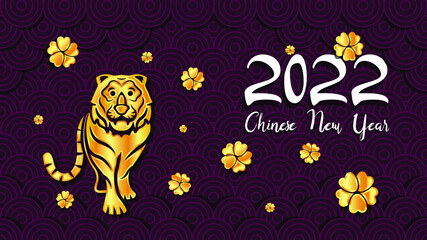 Chinese new year 2022 vector background. Happy new year 2022, Chinese new year, Year of the tiger.
