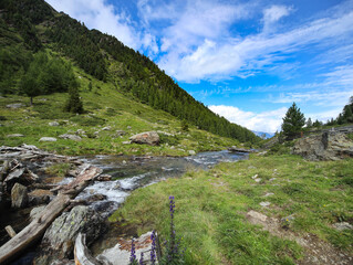 Austrian mountains, Urgtal, beautiful landscape for hiking.