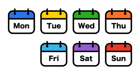 一週間の曜日アイコン