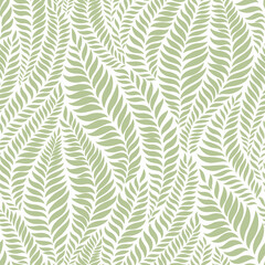 seamless abstract white and  green floral  background