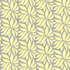seamless abstract floral grey and yellow bacgroud