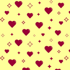 Obraz na płótnie Canvas Pattern heart, happy valentine's day, for gift wrapping