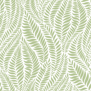 seamless abstract white and  green floral  background
