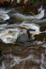 water flowing over rocks