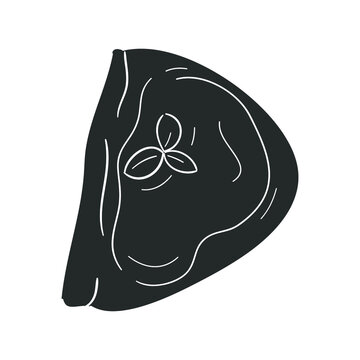 recommend clip art: Calzone Icon Silhouette Illustration. Italian Food Vector Graphic Pictogram Symbol Clip Art. Doodle Sketch Black Sign.