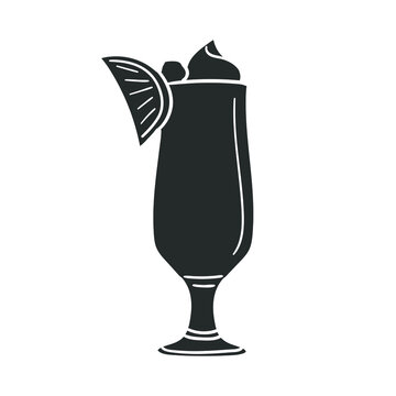 recommend clip art: Cocktail Icon Silhouette Illustration. Drink Vector Graphic Pictogram Symbol Clip Art. Doodle Sketch Black Sign.