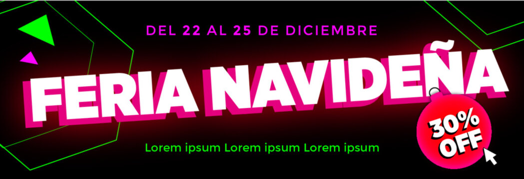 Banner Feria Navide&ntilde;a, Christmas sale