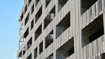 Abstract fragment of contemporary architecture. Residential area in the city, modern apartment buildings