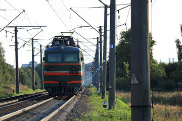 railroad and train