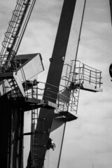 Metal industrial structure with ladders