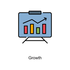 Growth vector fill outline Icon. Pixel Perfect. For Mobile and Web. stock illustration
