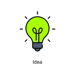 Idea vector fill outline Icon. Pixel Perfect. For Mobile and Web. stock illustration
