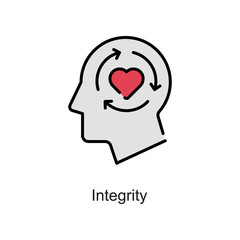 Integrity vector fill outline Icon. Pixel Perfect. For Mobile and Web. stock illustration