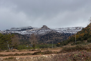 La primera nieve en Ares del Maestre, Castellón