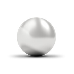 Metal ball isolated on white background. Sphere. 3d illustration. - obrazy, fototapety, plakaty
