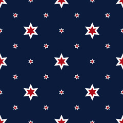 seamless pattern with stars on blue background. vector illustration 