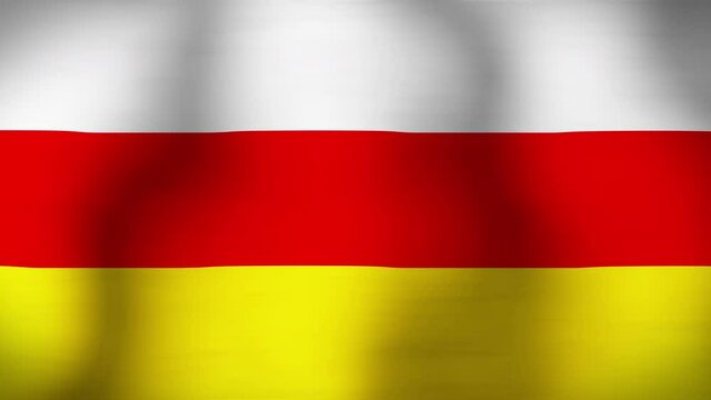 Flag of South Ossetia Close Up Animation Loops