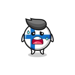 the fatigue cartoon of finland flag