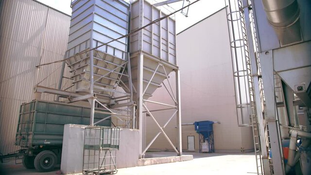 Agricultural processing factory. warehouses. agro-processing manufacturing plant for processing and storage of agricultural products. Agribusiness