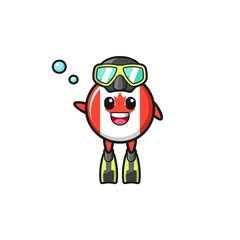 the canada flag diver cartoon character